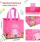 8 PCS Easter Gift Bags, Reusable Easter Basket with Handles, Non woven Treat Bags Tote Bags for Kids Easter Egg Hunt Game Party Supplies